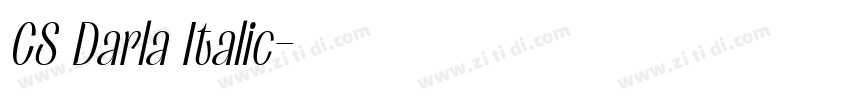 CS Darla Italic字体转换 CS Darla Italic字体转换